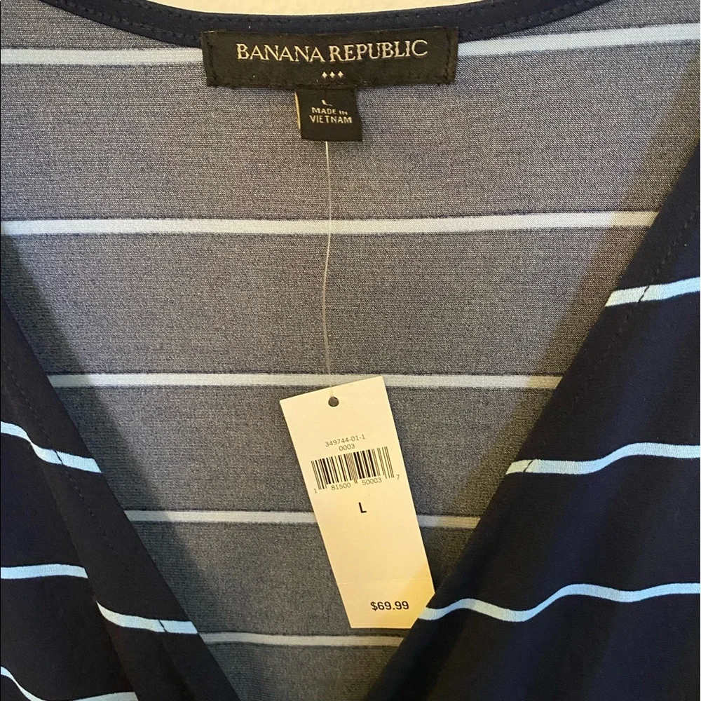 Banana Republic - Blue Striped Nautical Dress (BRAND NEW W/TAGS) Size: Large - Picture 5 of 8